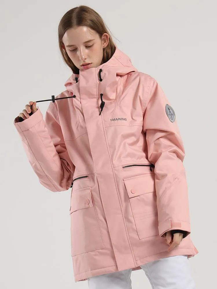 Winter new unisex pink ski suit single and double board waterproof wear-resistant warm ski suit