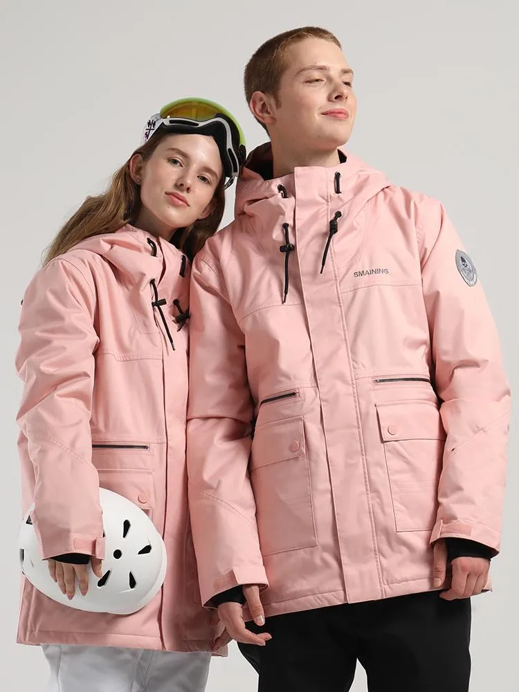 Winter new unisex pink ski suit single and double board waterproof wear-resistant warm ski suit