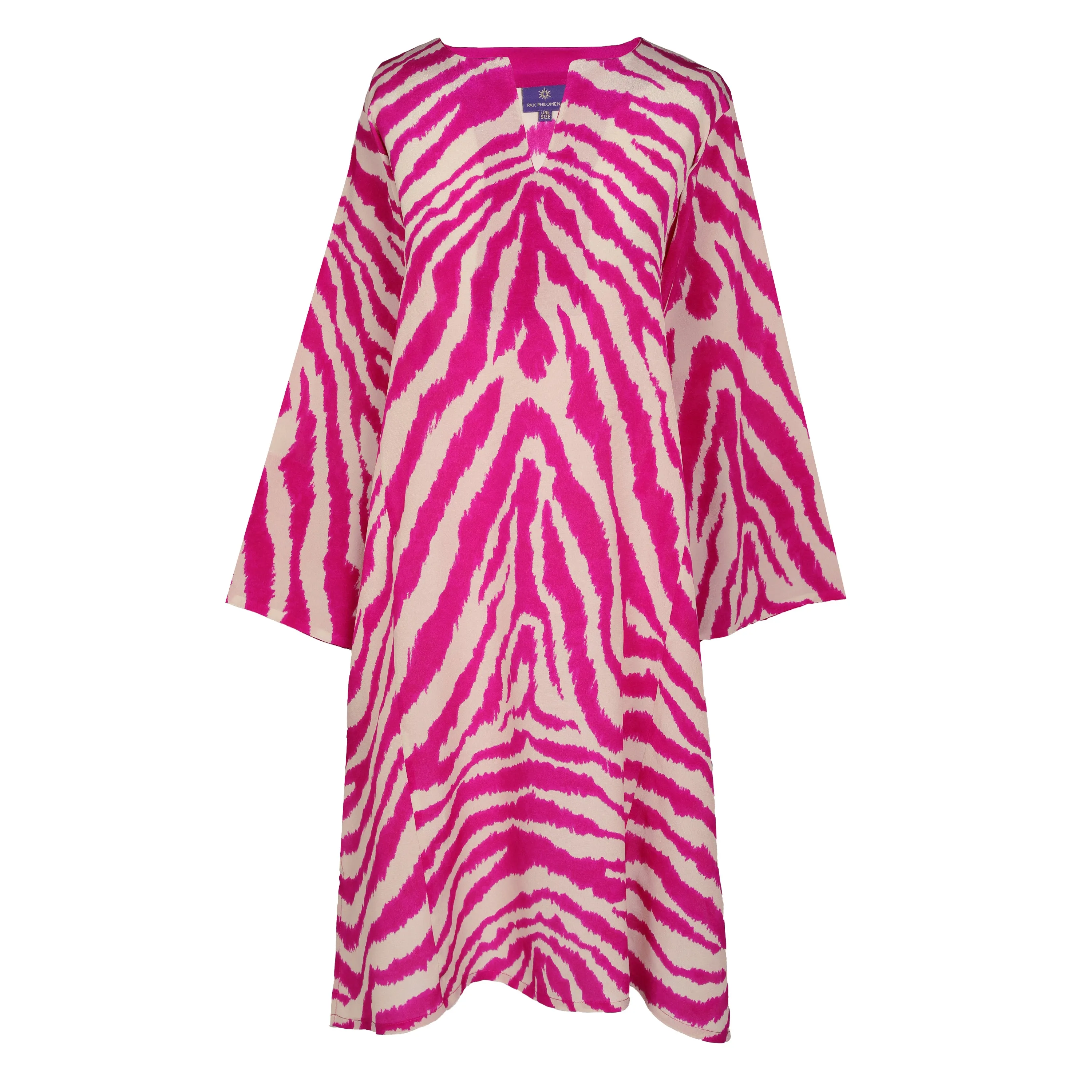 Zebra Fuchsia Italian Silk Tunic