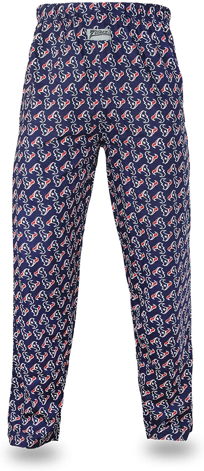 Zubaz NFL Football Men's Houston Texans Print Logo Comfy Pants